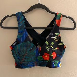 Nike DriFit Tropical Paradise Double Strap Bra SzM